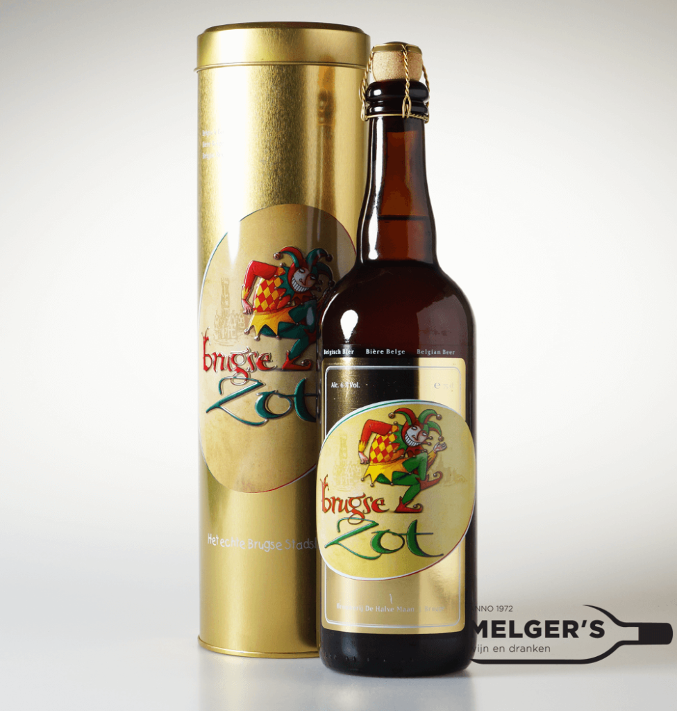 Halve Maan Brugse Zot Blond 75cl Koker Melgers Wijn En Dranken