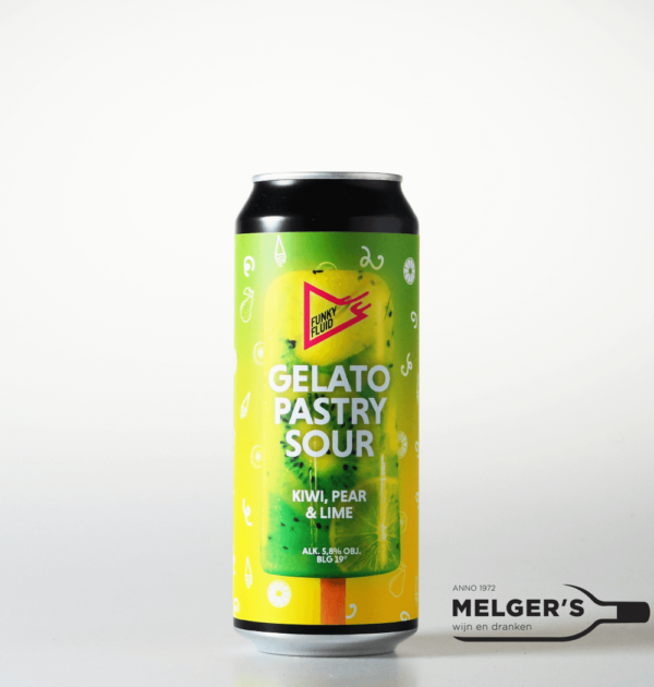 Funky Fluid - Gelato Pastry Sour Kiwi Pear & Lime Fruited Sour Blik 50cl