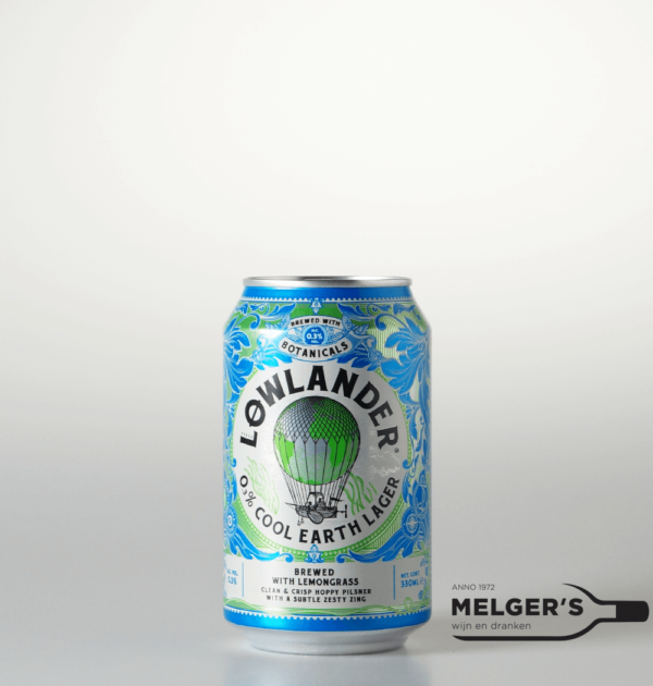 Lowlander Cool Earth Lager Alcoholvrij 0,3% Glutenvrij Blik 33cl