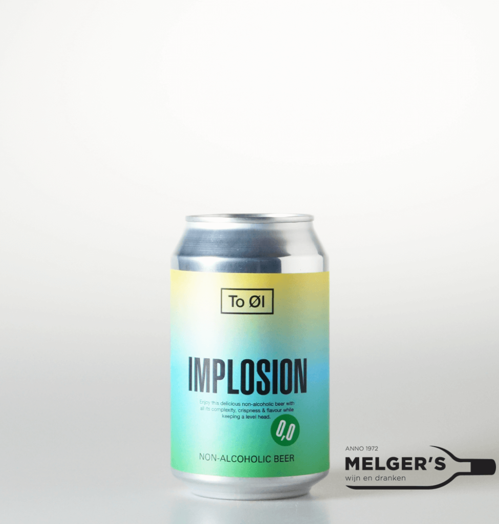 To Øl Implosion Dry Hopped Non Alcoholic Beer 0,0 Blik 33cl Melgers Wijn en Dranken