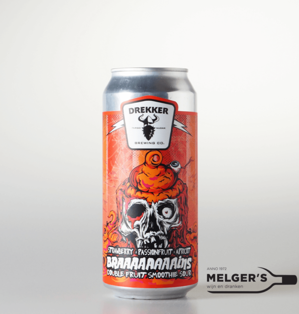 Drekker - Braaaaaaaains Strawberry Passionfruit Apricot Double Fruit Smoothie Sour Blik 47,3cl