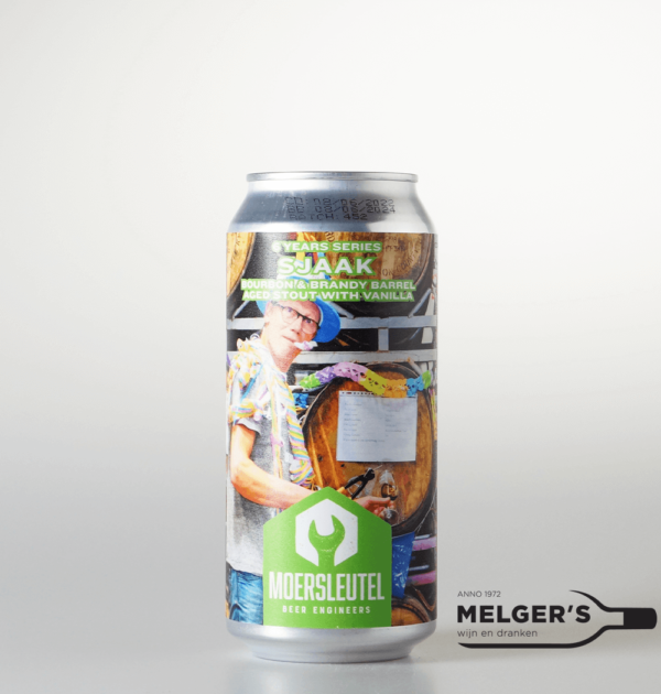 Moersleutel - 6 Years Series SJAAK Bourbon & Brandy Barrel Aged Stout With Vanilla 44cl Blik
