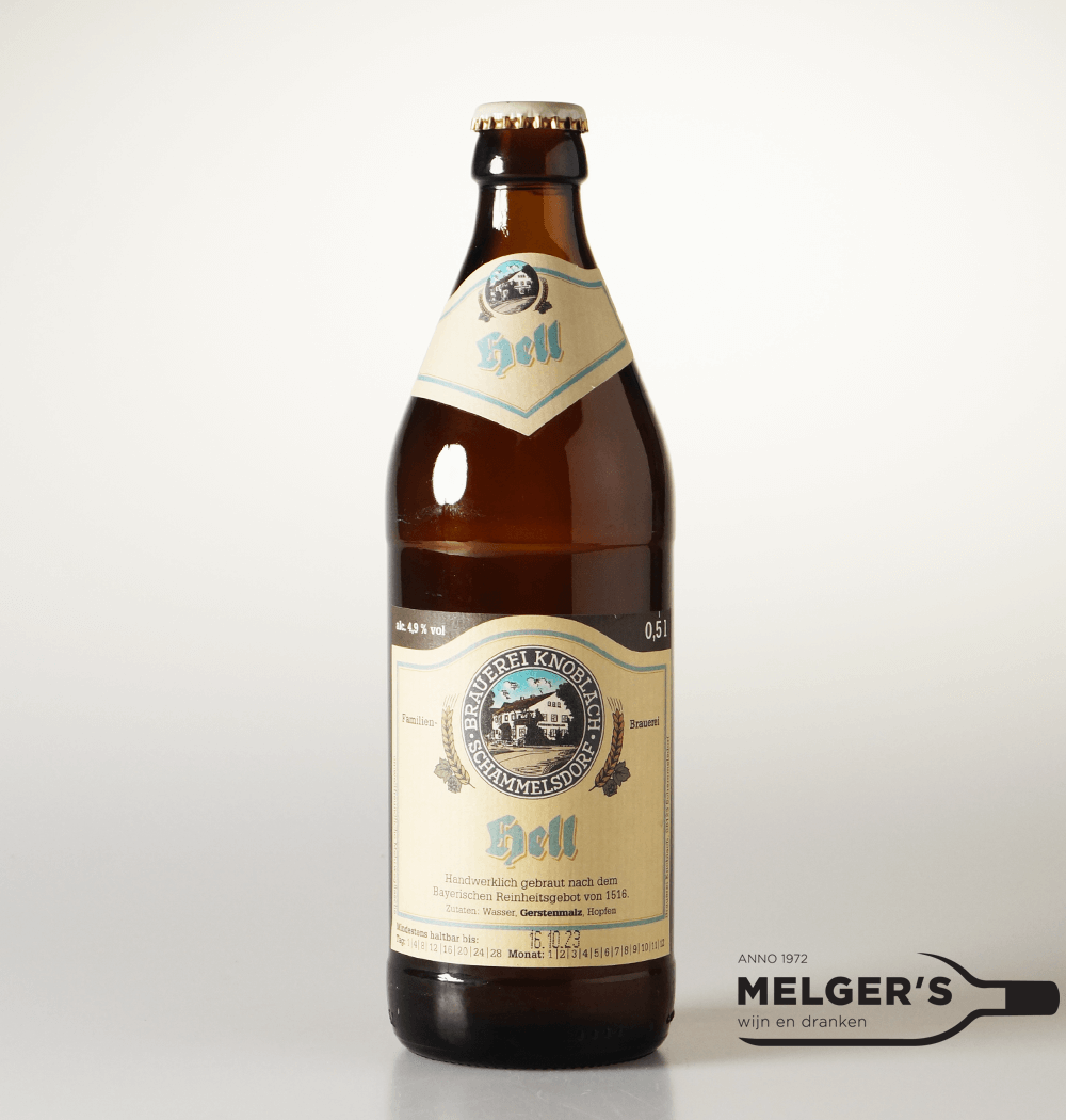 Brauerei Knoblach - Schammelsdorfer Hell Lager 50cl - Melgers Wijn En ...