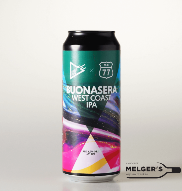 Funky Fluid x Birra MC - 77 - Buonasera West Coast IPA 50cl Blik