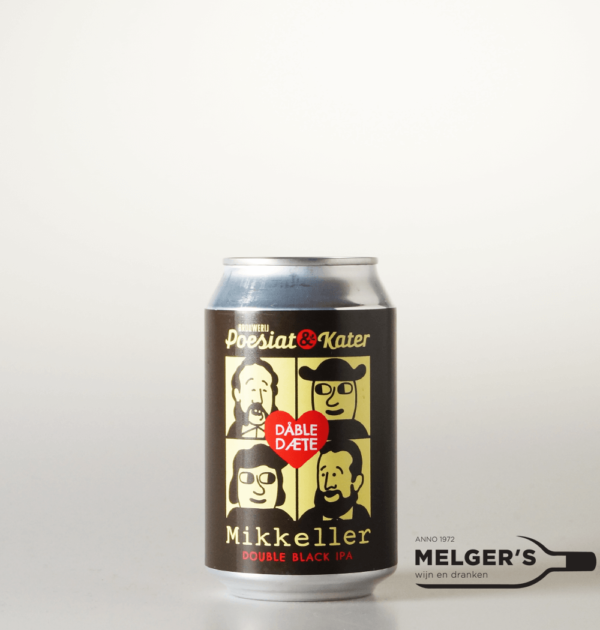 Poesiat & Kater x Mikkeller - Dåble Dæte Double Black IPA Blik 33cl