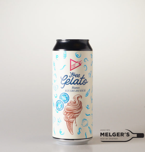 Funky Fluid - Free Gelato Bianco Non-Alcoholic Ice Cream Sour 0,5% - 50cl Blik