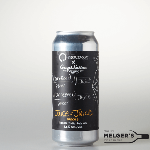 Equilibrium x Great Notion Brewing  Juice = Juice Batch 3 Imperial IPA 47,3cl Blik - Melgers