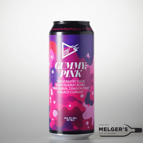 Funky Fluid  Gummy: Pink Triple Pastry Sour Ale 50cl Blik - Melgers