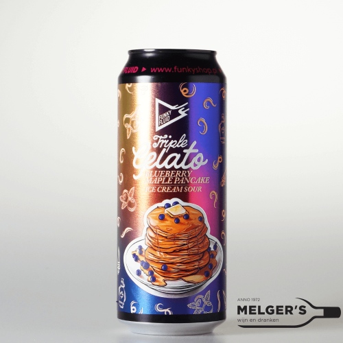 Funky Fluid  Triple Gelato: Blueberry Maple Pancake Ice Cream Sour Ale 50cl Blik - Melgers