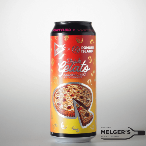 Funky Fluid x Pomona Island  Triple Gelato: Bakewell Tart Ice Cream Sour Ale 50cl Blik - Melgers