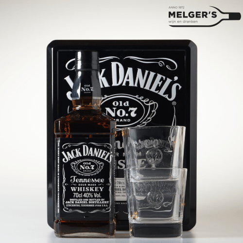 Jack Daniel's Tennessee Whiskey Doos met glazen 70cl