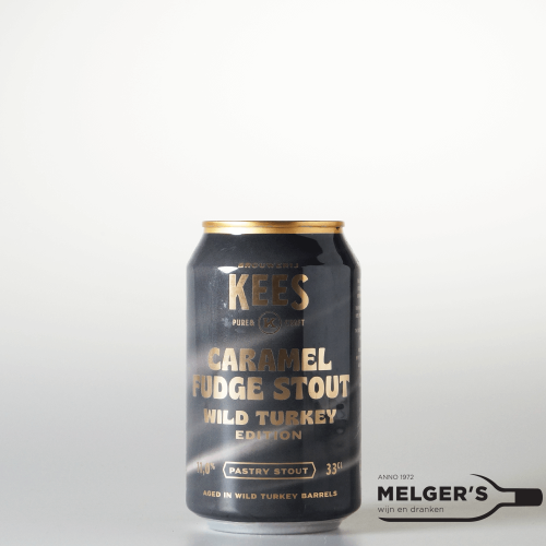 Kees  Caramel Fudge Stout Wild Turkey Barrel Aged Edition Blik 33cl - Melgers