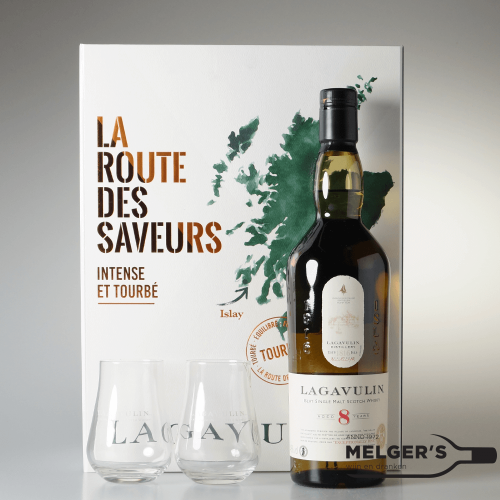 Lagavulin 8 years Verpakking 2 glazen 70CL