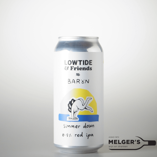 Lowtide x Baron Brewing  Simmer Down Non Alcoholic Red IPA 44cl Blik - Melgers