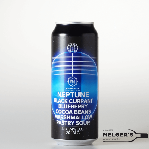 Nepomucen  Neptune   Black Currant Blueberry Cacao Marshmallow Pastry Sour 50cl Blik - Melgers