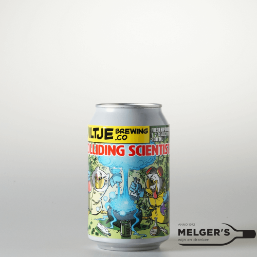 Uiltje & Mad Scientist  Colliding Scientists Fresh Hop Double IPA 33cl Blik - Melgers