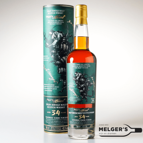 peat's beast 34 years islay cognac single malt scotch whisky 70cl